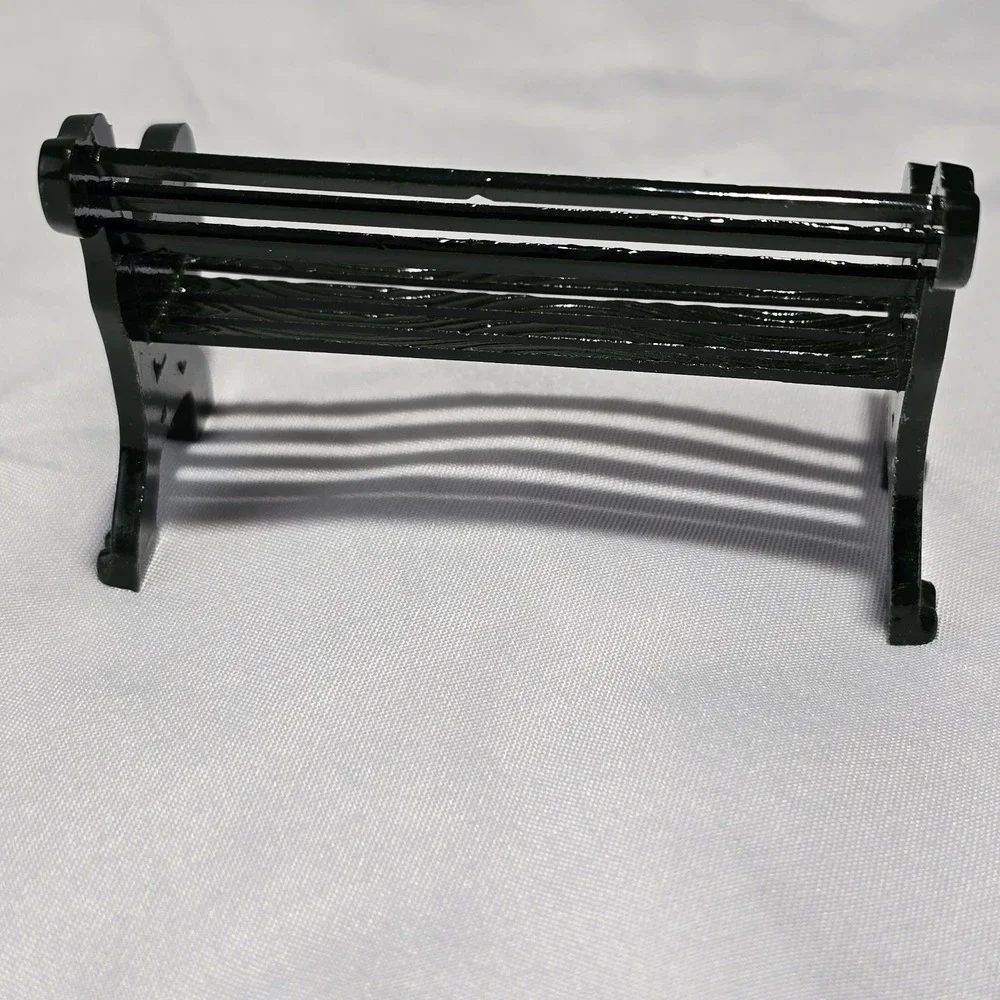 Miniature Green Park Bench Metal Home Decor 1